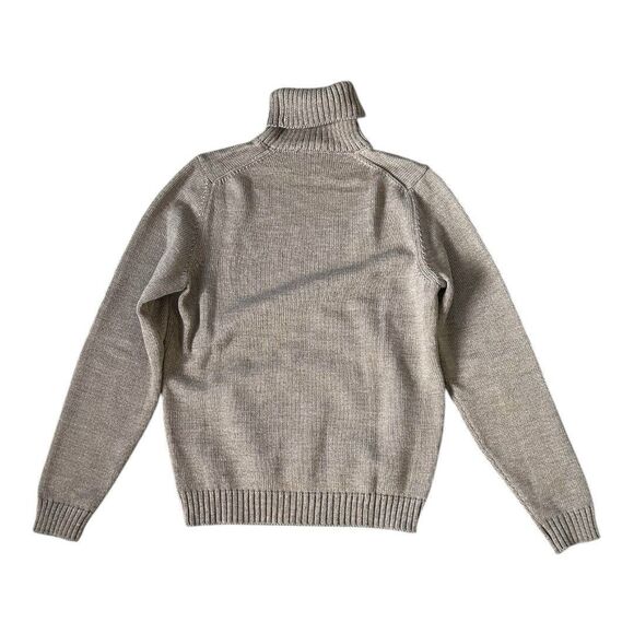 Zanone Men's Wool Turtleneck Neck Mid Gauge Ribbed Knit Brown Small 48 | Slowear - Picture 8 of 10